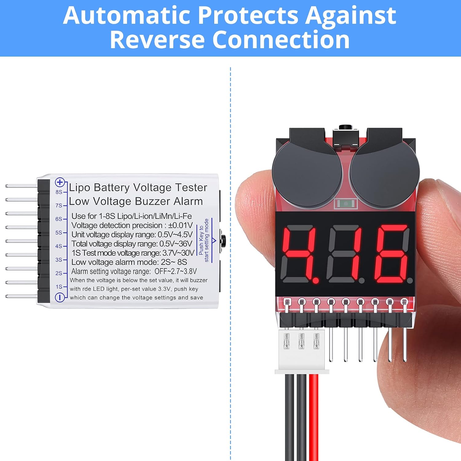 Tester di tensione per batteri - Drone Battery Voltage Checker recensione e prezzo